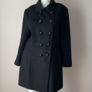 Hilary Radley Military Wool Blend Coat